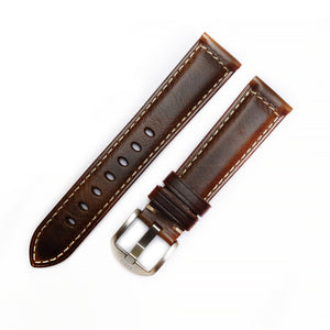 Brown Genuine Leather 20mm Strap